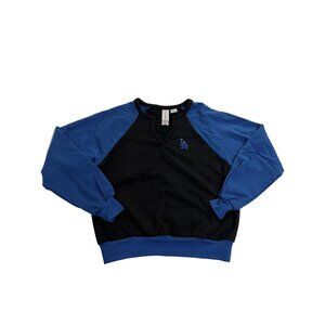 Lusso MLB LA Dodgers V-Neck Pullover in Black Blue